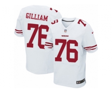 Men's Nike San Francisco 49ers #76 Garry Gilliam Elite White NFL Jersey