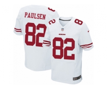 Men's Nike San Francisco 49ers #82 Logan Paulsen Elite White NFL Jersey