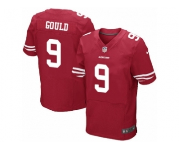 Men's Nike San Francisco 49ers #9 Robbie Gould Elite Red Team Color NFL Jersey