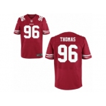 Men's Nike San Francisco 49ers #96 Solomon Thomas Elite Red Team Color NFL Jersey