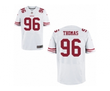 Men's Nike San Francisco 49ers #96 Solomon Thomas Elite White NFL Jersey