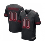 Men's San Francisco 49ers #10 Jimmy Garoppolo Elite Black Alternate Drift Fashion Football Jersey