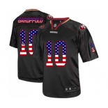 Men's San Francisco 49ers #10 Jimmy Garoppolo Elite Black USA Flag Fashion Football Jersey