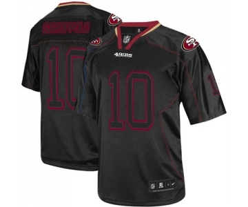 Men's San Francisco 49ers #10 Jimmy Garoppolo Elite Lights Out Black Football Jersey