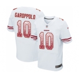 Men's San Francisco 49ers #10 Jimmy Garoppolo Elite White Road Drift Fashion Football Jersey