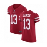 Men's San Francisco 49ers #13 Richie James Red Team Color Vapor Untouchable Elite Player Football Jersey