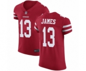 Men's San Francisco 49ers #13 Richie James Red Team Color Vapor Untouchable Elite Player Football Jersey