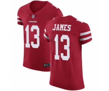 Men's San Francisco 49ers #13 Richie James Red Team Color Vapor Untouchable Elite Player Football Jersey