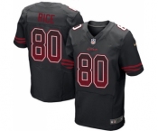 Men's San Francisco 49ers #80 Jerry Rice Elite Black Alternate Drift Fashion Football Jersey