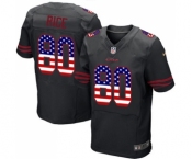 Men's San Francisco 49ers #80 Jerry Rice Elite Black Alternate USA Flag Fashion Football Jersey