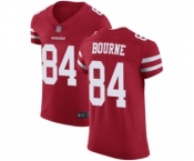 Men's San Francisco 49ers #84 Kendrick Bourne Red Team Color Vapor Untouchable Elite Player Football Jersey