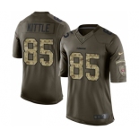 Men's San Francisco 49ers #85 George Kittle Elite Green Salute to Service Football Jersey