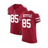 Men's San Francisco 49ers #85 George Kittle Red Team Color Vapor Untouchable Elite Player Football Jersey