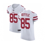 Men's San Francisco 49ers #85 George Kittle White Vapor Untouchable Elite Player Football Jersey