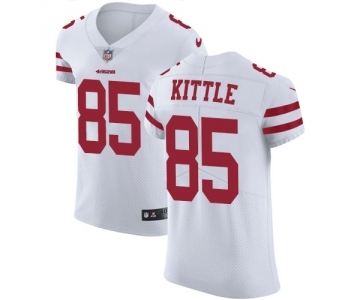 Men's San Francisco 49ers #85 George Kittle White Vapor Untouchable Elite Player Football Jersey