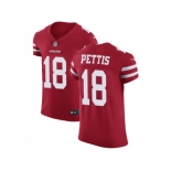 Nike San Francisco 49ers #18 Dante Pettis Red Team Color Men Stitched NFL Vapor Untouchable Elite Jersey