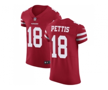 Nike San Francisco 49ers #18 Dante Pettis Red Team Color Men Stitched NFL Vapor Untouchable Elite Jersey