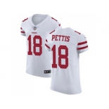 Nike San Francisco 49ers #18 Dante Pettis White Men Stitched NFL Vapor Untouchable Elite Jersey