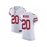 Nike San Francisco 49ers #20 Jimmie Ward White Men Stitched NFL Vapor Untouchable Elite Jersey