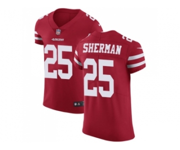 Nike San Francisco 49ers #25 Richard Sherman Red Team Color Men Stitched NFL Vapor Untouchable Elite Jersey