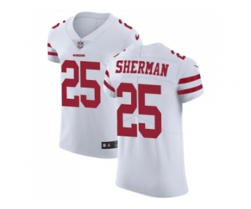 Nike San Francisco 49ers #25 Richard Sherman White Men Stitched NFL Vapor Untouchable Elite Jersey