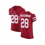 Nike San Francisco 49ers #28 Jerick McKinnon Red Team Color Men Stitched NFL Vapor Untouchable Elite Jersey