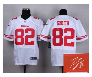 nike jerseys san francisco 49ers #82 torrey smith white [elite][signature]