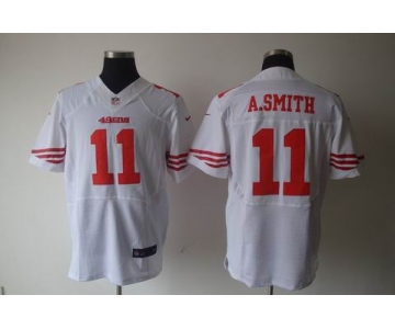 nike nfl jerseys san francisco 49ers #11 a.smith white[elite]