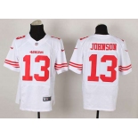 nike nfl jerseys san francisco 49ers #13 johnson white[Elite][johnson]