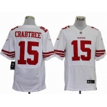 nike nfl jerseys san francisco 49ers #15 crabtree white[Elite]