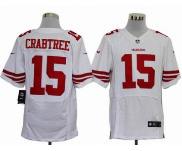 nike nfl jerseys san francisco 49ers #15 crabtree white[Elite]