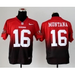 nike nfl jerseys san francisco 49ers #16 joe montana red-grey[Elite drift fashion][second version]