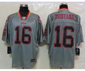 nike nfl jerseys san francisco 49ers #16 montana grey[Elite lights out]