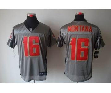 nike nfl jerseys san francisco 49ers #16 montana grey[Elite shadow]