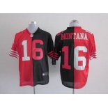 nike nfl jerseys san francisco 49ers #16 montana red-black[Elite split]