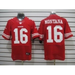 nike nfl jerseys san francisco 49ers #16 montana red[Elite]