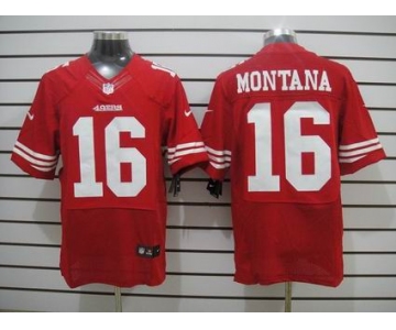 nike nfl jerseys san francisco 49ers #16 montana red[Elite]