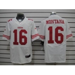 nike nfl jerseys san francisco 49ers #16 montana white[Elite]