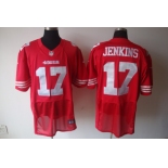 nike nfl jerseys san francisco 49ers #17 jenkins red[elite]