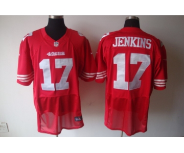 nike nfl jerseys san francisco 49ers #17 jenkins red[elite]