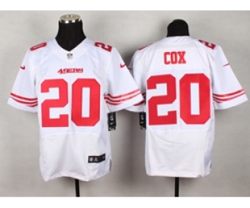 nike nfl jerseys san francisco 49ers #20 cox white[Elite][cox]