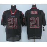 nike nfl jerseys san francisco 49ers #21 bush black[Elite lights out][bush]