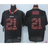 nike nfl jerseys san francisco 49ers #21 bush black[Elite united sideline][bush]