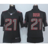 nike nfl jerseys san francisco 49ers #21 bush black[nike Impact Limited ][bush]