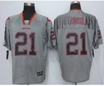 nike nfl jerseys san francisco 49ers #21 bush grey[Elite lights out][bush]