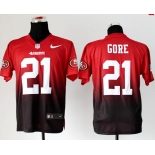 nike nfl jerseys san francisco 49ers #21 frank gore red-grey[Elite drift fashion][second version]