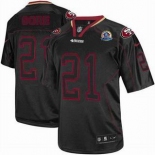 nike nfl jerseys san francisco 49ers #21 gore black[Elite lights out 50th Patch]