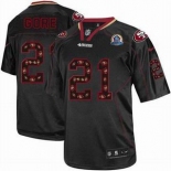 nike nfl jerseys san francisco 49ers #21 gore black[Elite united sideline 50th Patch]