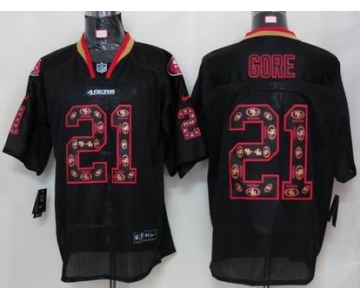 nike nfl jerseys san francisco 49ers #21 gore black[Elite united sideline]