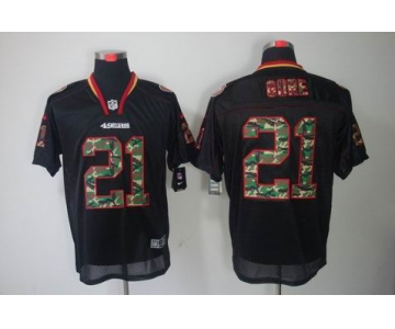 nike nfl jerseys san francisco 49ers #21 gore black[camo fashion Elite]